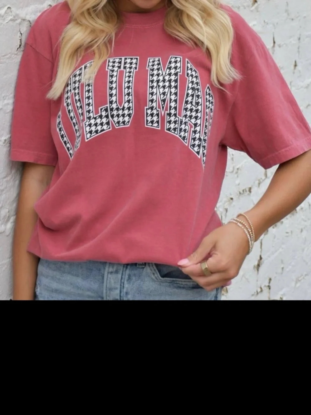 New Lulu Mac t shirt Crimson Alabama